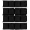4Pcs 4 Pocket Plant Grow Bag Wall Mounted Reusable Degradable Felt Garden PlanterGreen