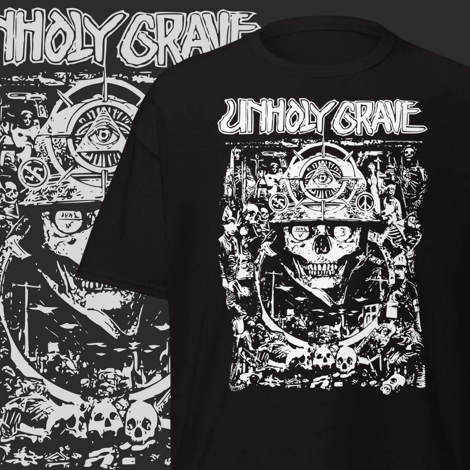 Unholy Grave Grindcore T-Shirt: Underground Metal Band Merch S