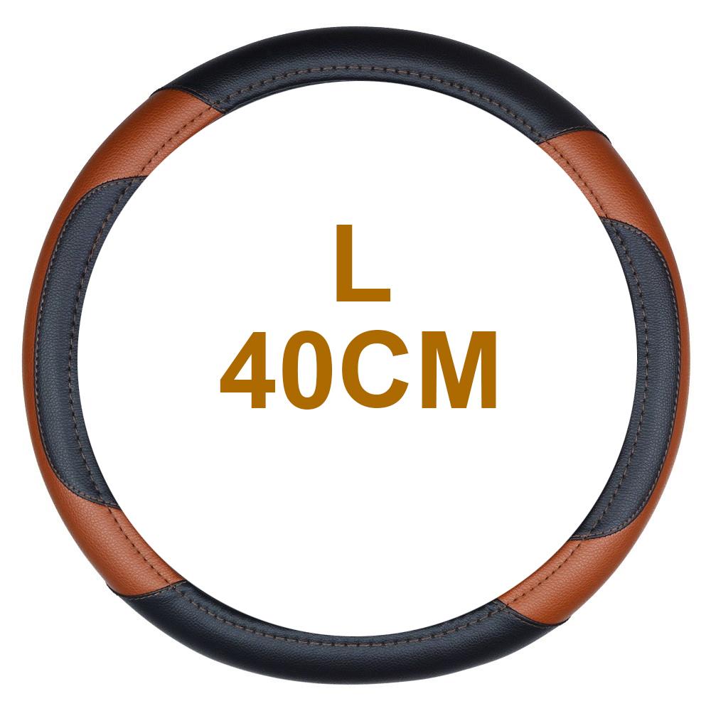 DERMAY Steering Wheel Cover PU Leather Fit Outer Diam 39-40cm
