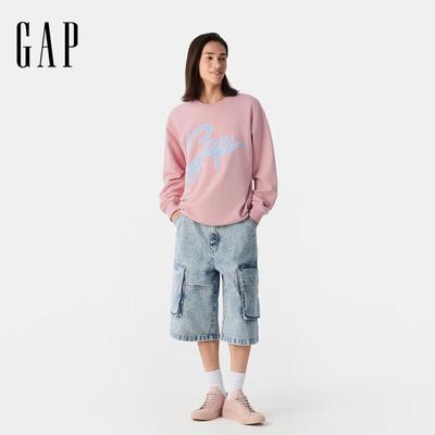 Unisex Patch Logo Crew Neck Sweatshirt