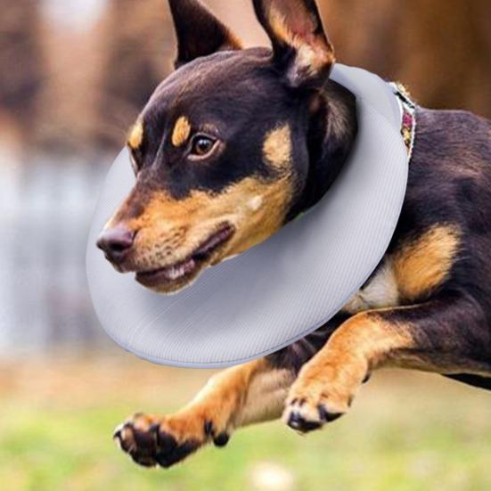 

Pet Recovery Collar Adjustable Dog Cat Neck Cone Soft Anti-Licking Protective Shield for Wound Healing S рожевий