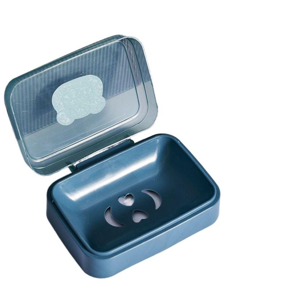 Plastic Clamshell Soap Box Cartoon Soap Container Soap Dish Soap Dish with Lid  for Home