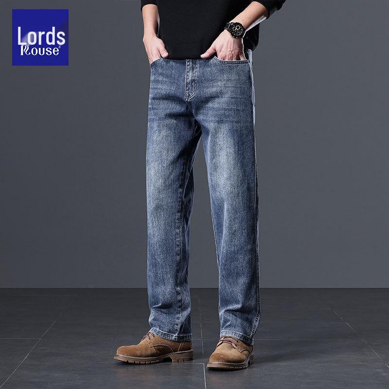 Luozi Classic Retro Slim-Fit Men's Stretch Jeans