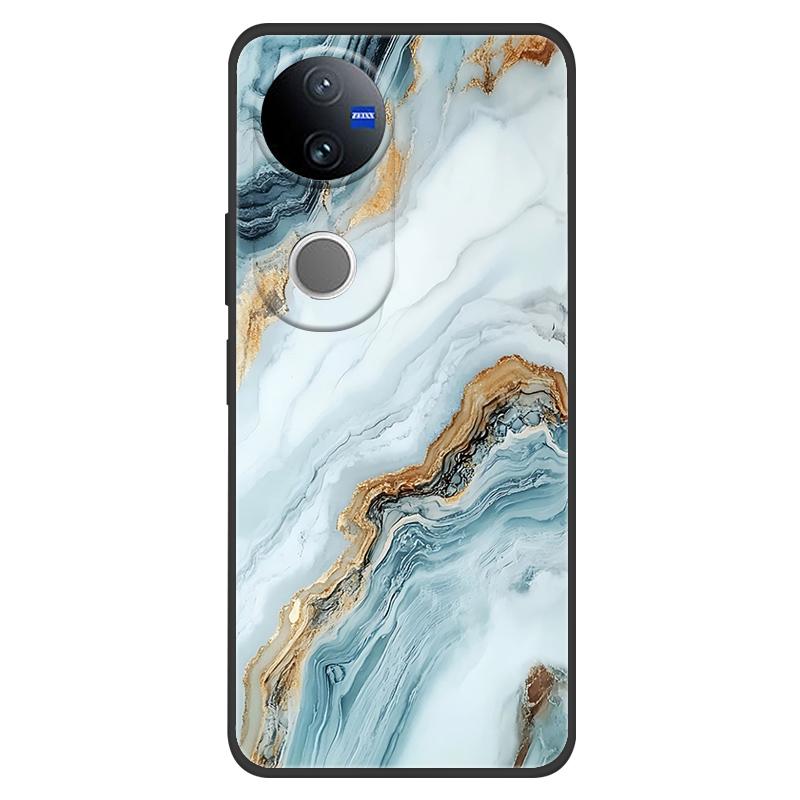 Marble Case For Vivo V50 5G Case Lovely Painted Silicone Back Cases Cover For Vivo V2427 V 50 Coque Anti Drop Protective Fundas