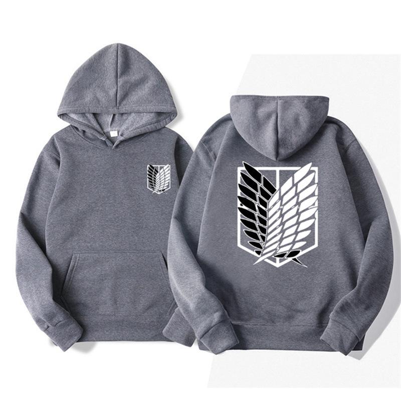 2024 Attack on Titan Wings of Freedom Hoodie - Mikasa & Eren Design, Trendy Spring & Autumn Wear