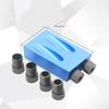 15° Blue Woodworking Oblique Hole Locator Drill with Three-Pointed Bit
