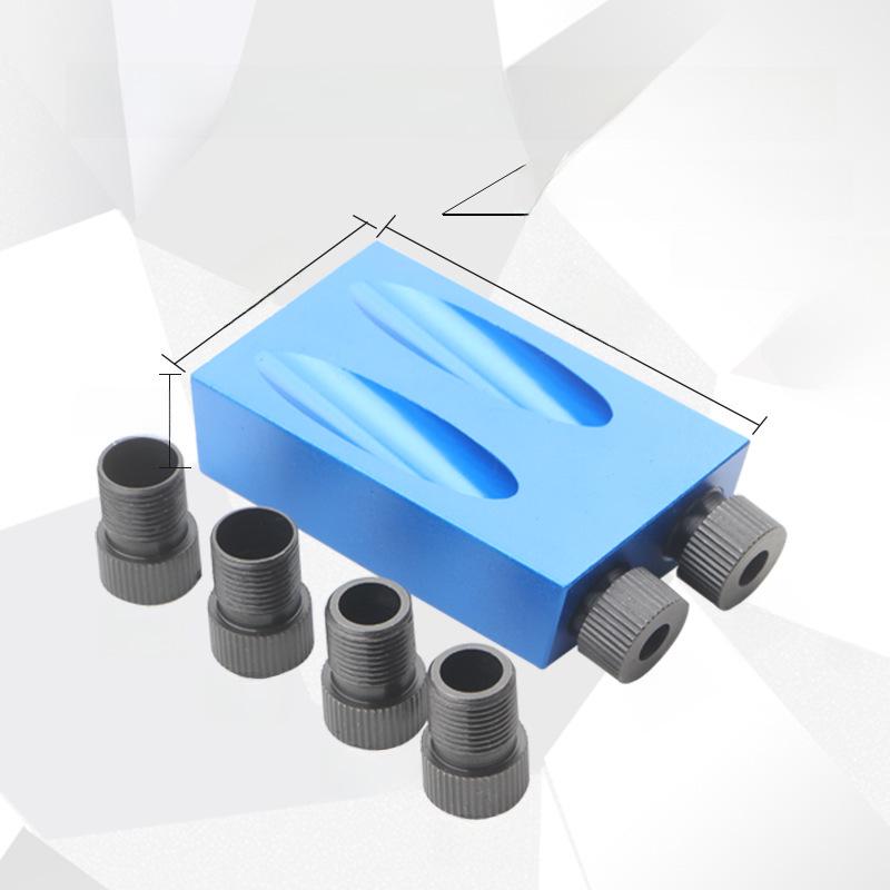 15° Blue Woodworking Oblique Hole Locator Drill with Three-Pointed Bit
