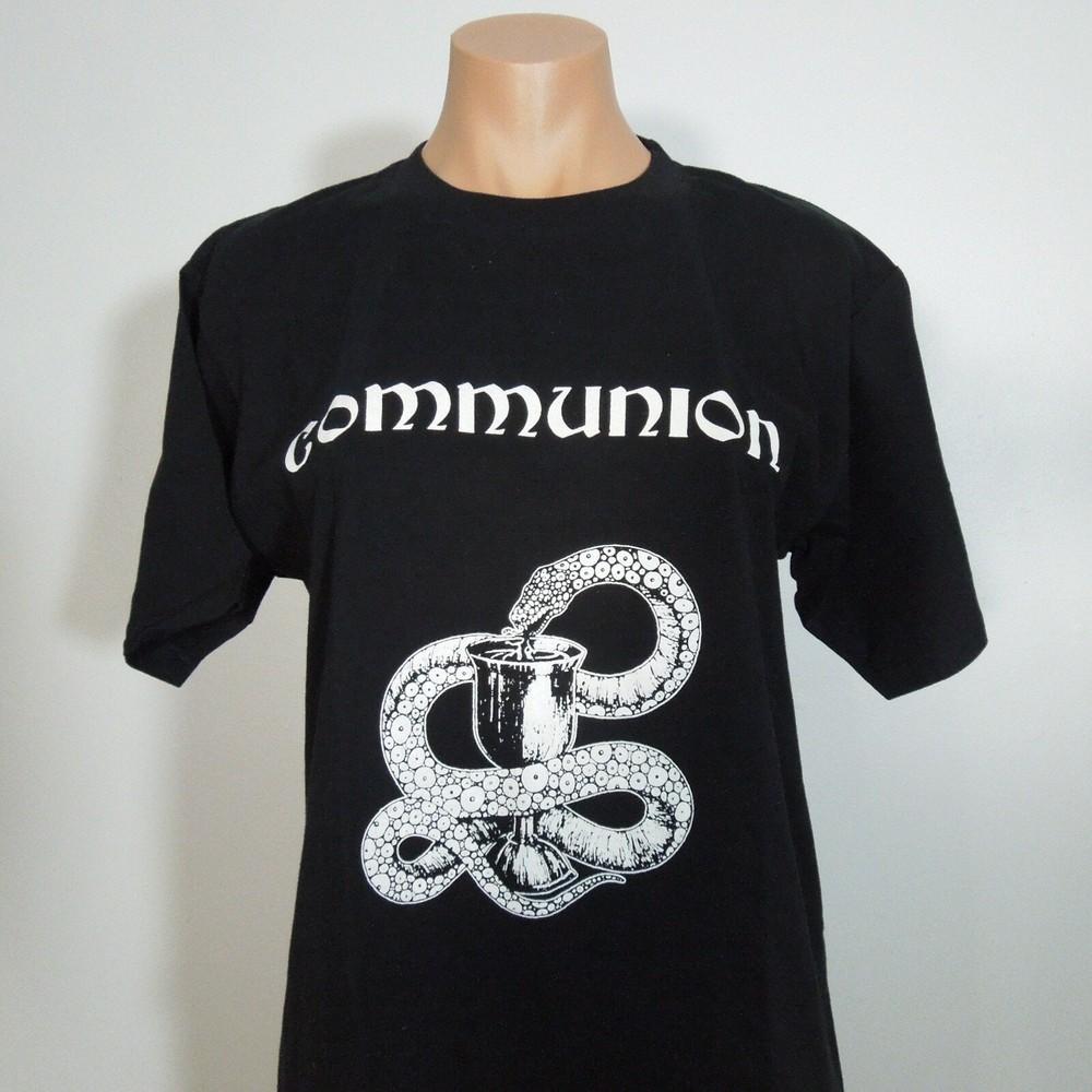 

COMMUNION Demo T-Shirt YOUTH XL/16 Unisex KidsNOT Adult Black Band logo Unisex T-Shirt XXXXL
