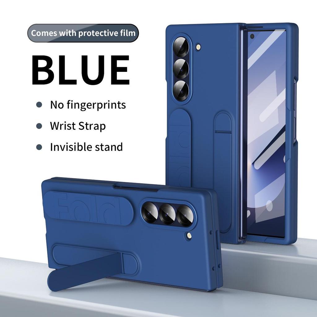 Etui do Samsung Galaxy Z Fold7/6: Zintegrowana podstawka, folia i pasek na nadgarstek do Fold5/4.