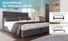 Upholstered Bed 160x200cm with Adjustable Headrests, Hydraulic Frame, Storage, Linen Material, Metal Slatted Frame, Grey (With Mattress)