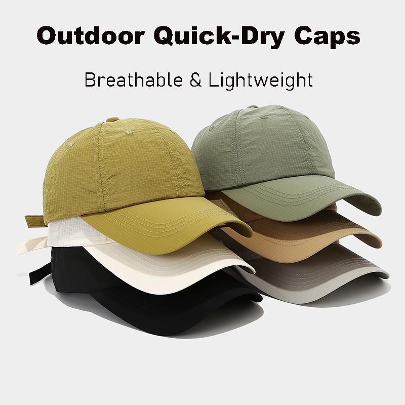 Quick Dry Baseball Cap for Men Women Lightweight Breathable Golf Hats Adjustable Dad Hat for Outdoor Sports