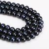 1String, Natural Freshwater Pearls, 8-9 Mm White Black Potato Shape Pearl Beads for Jewelry Making DIY Necklace, Birthday Party Gifts for Women, 36cm