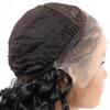 Black 13x4 front lace braid small roll headgear, high temperature silk chemical fiber women's wig headgear e-commerce