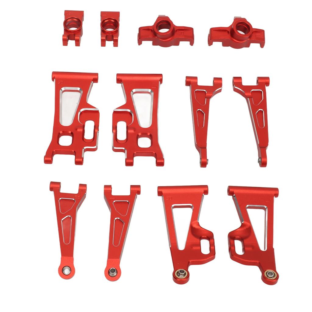 RC Car Suspension Arm Aluminum Alloy Front Rear Suspension Arm Steering Cup Rear Axle Holder Set Upgraded Parts for MJX 14210 14209 1Celsius14 RC Car