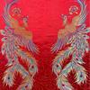 100x150cm Phoenix Tibetan Satin Imitation Brocade Fabric DIY Cheongsam Dress Fabric Double Phoenix Butterfly Dress Fabric