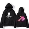 Cartoon Street Cat Hat Sweatshirt Comfortable Printed Men's Sweatshirt Harajuku Unisex Cartoon Hat Sweatshirt