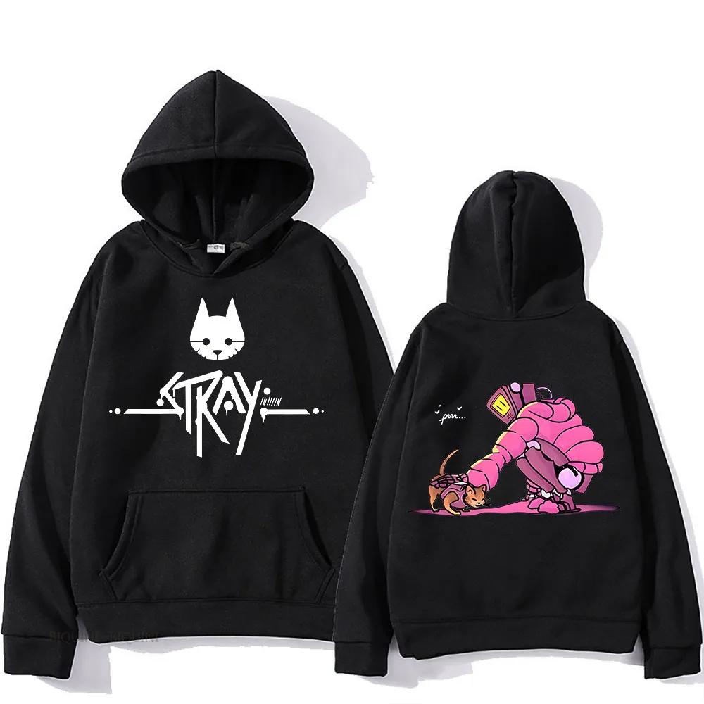 Cartoon Street Cat Hat Sweatshirt Comfortable Printed Men's Sweatshirt Harajuku Unisex Cartoon Hat Sweatshirt