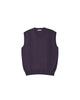 WORTHWHILE MOVEMENT Reverse Seam Cable Vest (Dark Purple)