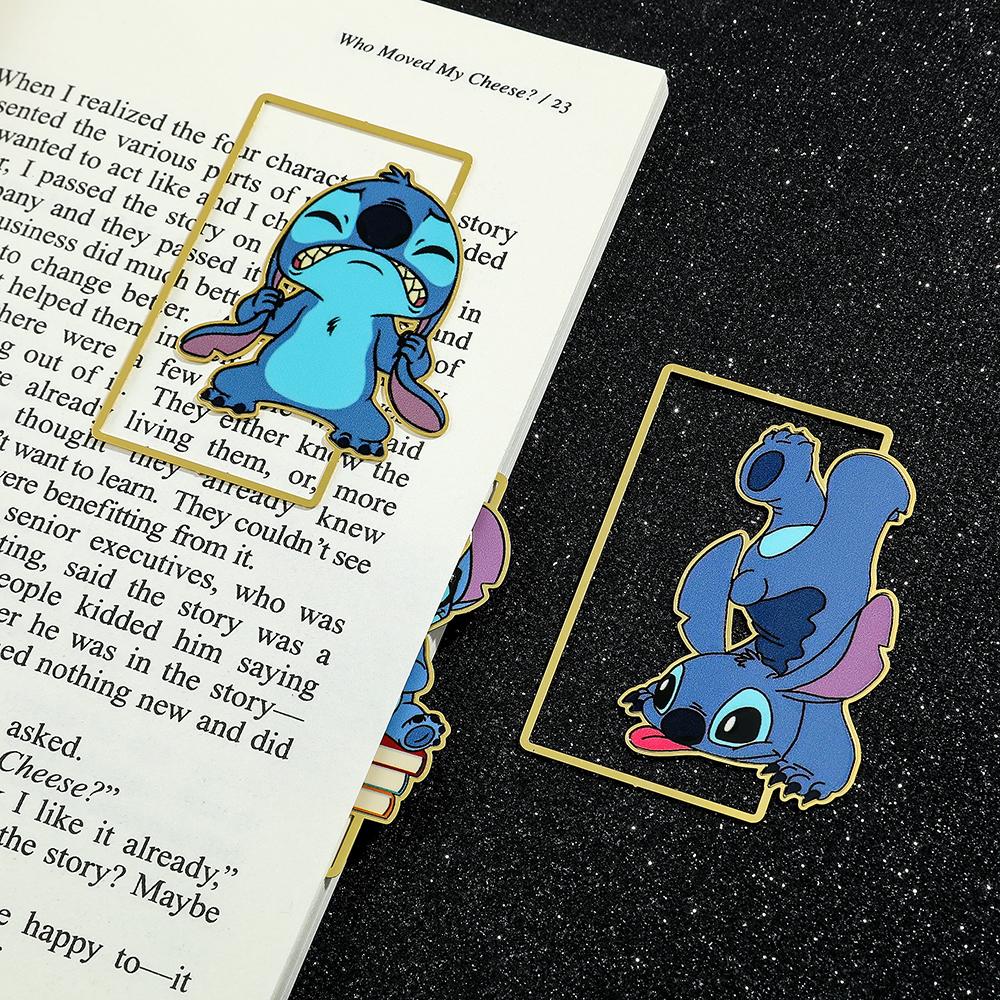 Roztomilá záložka Stitch pro dárky pro milovníky knih, fanoušky Disney, kawaii Stitch sponka na papír na stránku knihy, značka pro přátele, děti, čtenářské potřeby
