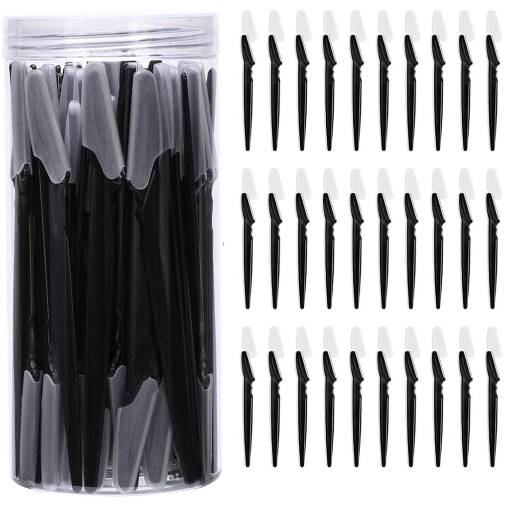 30Ppcs Bottle Eyebrow Razors With Container Facial Eye Brow Trimmer In Case Hair Removal Shaver Safe Blades Trimming Tools