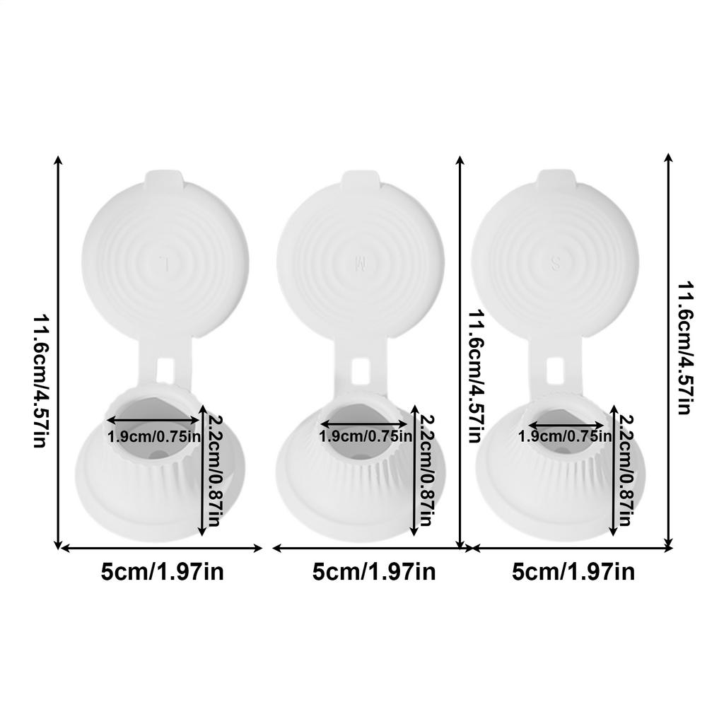 3pcs Inverted Bottle Cap Bottle Emptying Caps Kit Inverted Caps Flipping Bottle Caps Set For Bathroom Lotions And Shampoos