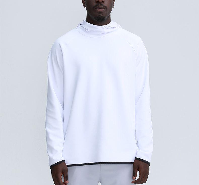 Męska szybkoschnąca casualowa bluza sportowa z kapturem - luźny krój z długim rękawem, bluza fitness
