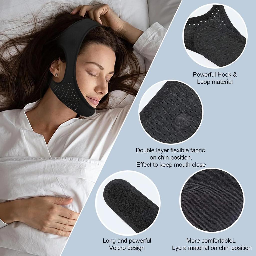 Anti Snoring Chin Strap Stop Snore Device Breathable Chin Rest Anti-noise Men Women Lower Jaw Face Lifting Protection Belt