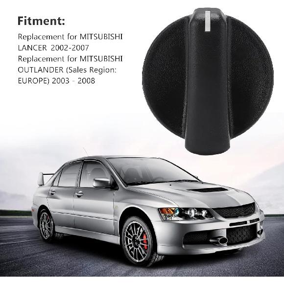 

Qiilu MR500925 Heater A/C Control Knob, Heater A/C Air Conditioner Control Knob MR500925 Replacement for Lancer 2002‑2007 Air Conditioning System