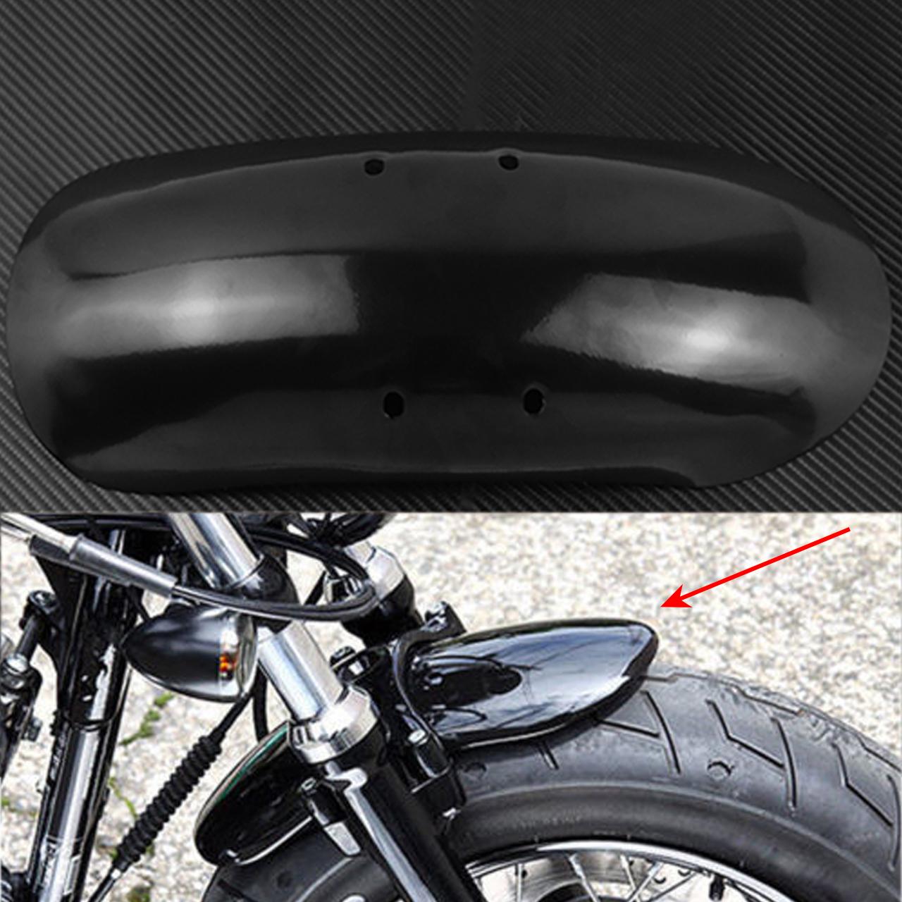 

Motorcycle Short Front Fender Cover Black Steel Iron For Harley Sportster Forty Eight XL1200X 2010-2017 16 15 14 13 12 11 Front Fender