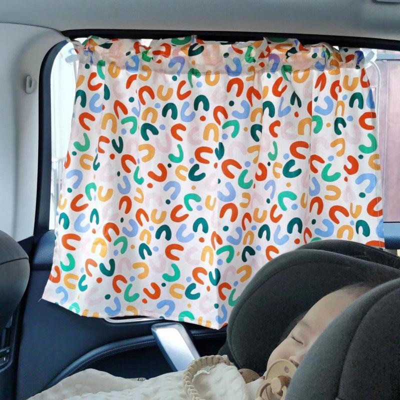 Universal Car Sun Shade Cover UV Protect Curtain Side Window Sunshade Cover  Suction Cup Retractable Light Blocking Artifact