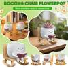 Rocking Chair Flowerpot, Suitable For Both Indoor And Outdoor Plants, Fun Vase Adds