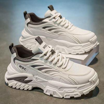 Men's 2025 Casual Dad Shoes: Versatile Thick Sole Running Sneakers