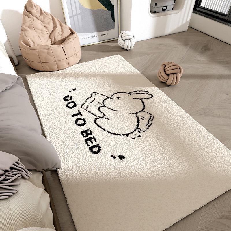 Cartoon Rabbit Sofa Blanket: Stain-Resistant, Wear-Resistant, Easy to Clean, Ideal for Living Room & Bedroom Decor