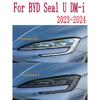 For BYD Seal U DM-i  2024 Car Exterior Headlight Anti-scratch Front Lamp Tint TPU Protective Film Accessories Sticker