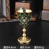 Elegant Rhinestone-Studded Stemmed Shot Glass Turkish Style Barware Decorative Display Cup Spirits
