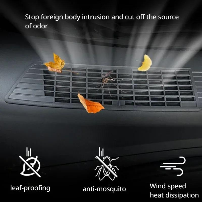 For Tesla Model 3 Model 3+ Highland 2025 Insect-proof Air Flow Vent Cover Trim Anti-Blocking Prevention Intake Cover Accessories