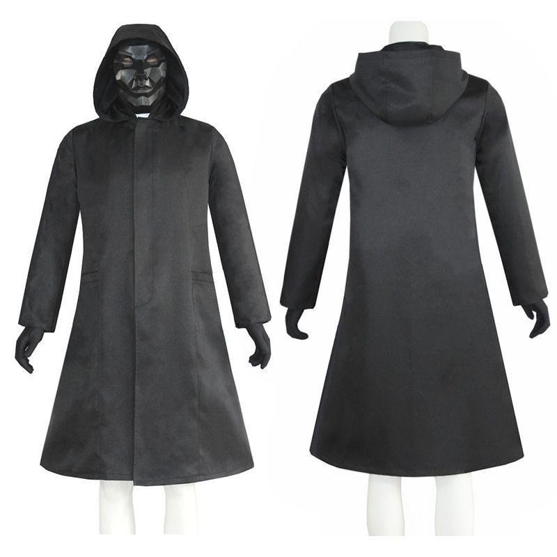 Squid Game Boss Front Man Costume Suit Black Jacket Coat Outfit For Halloween