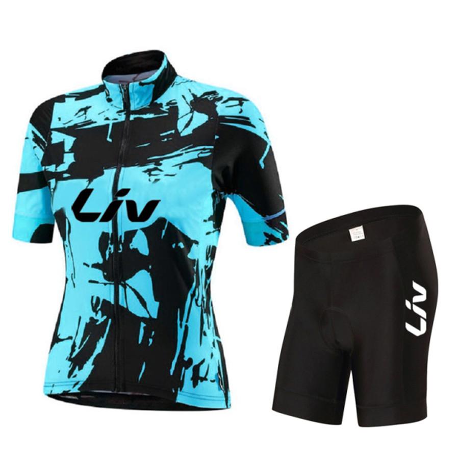 

Women Short Sleeve 2026 Summer Breathable Cycling Suit Set Road Bike Jersey Set BIB Gel Shorts Sport Suit Female Bicycle Clothes MTB Dress S