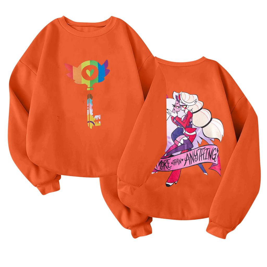 Dětský módní lehký pulovr s dlouhým rukávem a kulatým výstřihem s kapsami, tištěný pulovr