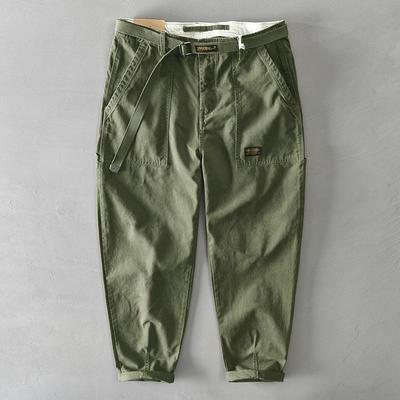 Z329 Men's Multi-Pocket Cotton Work Pants - Autumn/Winter Japanese Casual Style