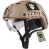 ATAIRSOFT Fast PJ Type Tactical Outdoor Airsoft Airsoft Helmet with Goggles and Mounting ABS Construction Helmet, Breathable, Multi-Functional Rails,