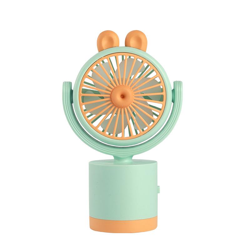 Portable Student Desktop Mini Fan - Rechargeable and Customizable Gift