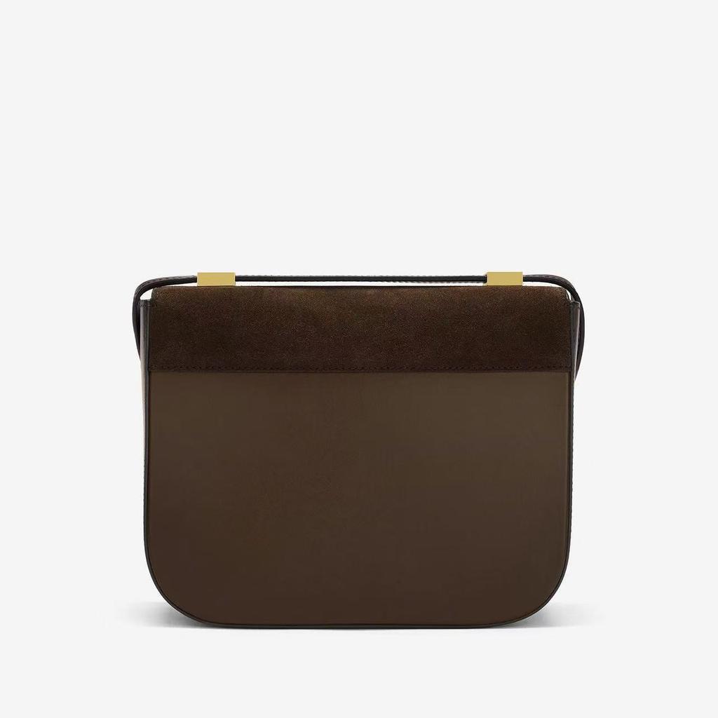 Demellier Tofu 25: Bolso de Hombro y Bandolera de Cuero de Ante, Chic para Viajeros del Reino Unido