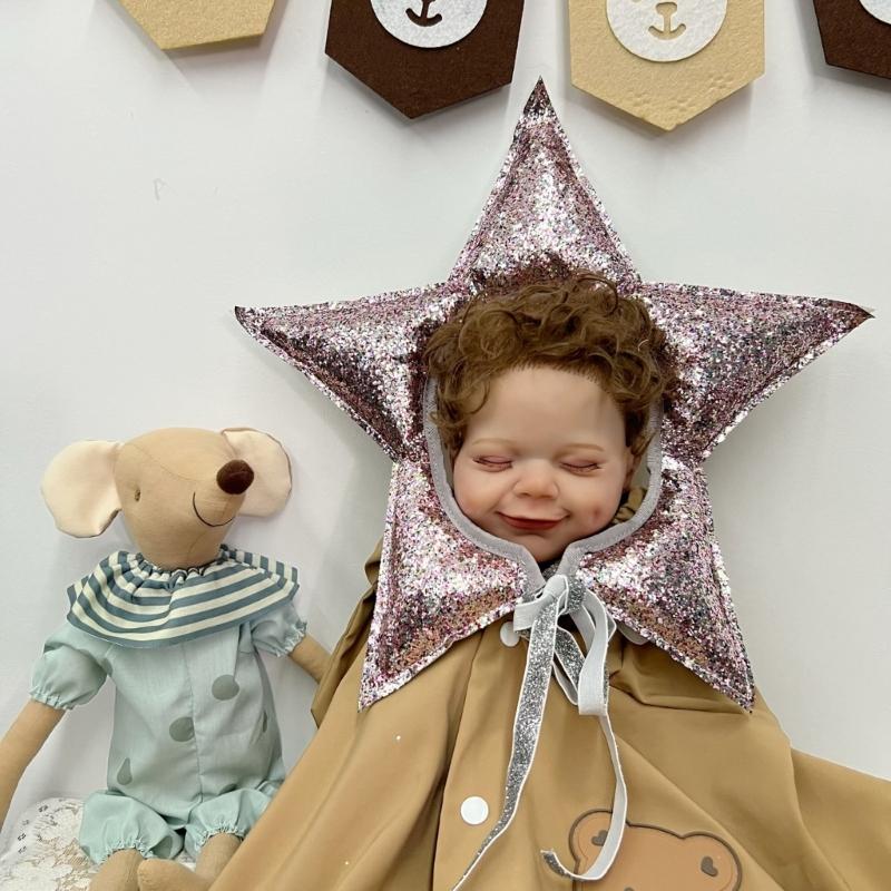 Stjärnhuvudstycke Klämma Krona Glitterig Stjärnhatt Hårstyling för Halloween Hårband Hatt Prinsessa Foto Rekvisita