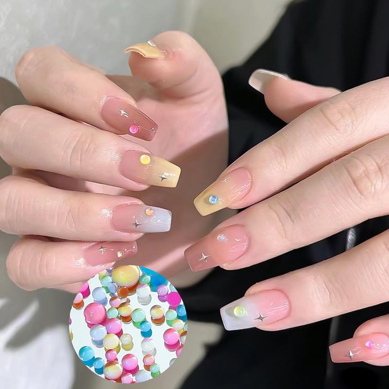 Bubble Bead Nail Diamond Mixed Boxed Decoration Stereoscopic Nail Accessories Nail Painting Nail Salon Diy Nail Art