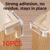 10Pcs Pre-Taped Adhesive Furniture Corner Guard Easy-to-Peel Tab Edges Safety Bumpers  Dining Table
