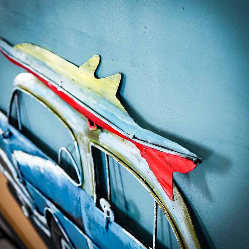 3D metal picture LOFT CAR WITH BOARD 90x60