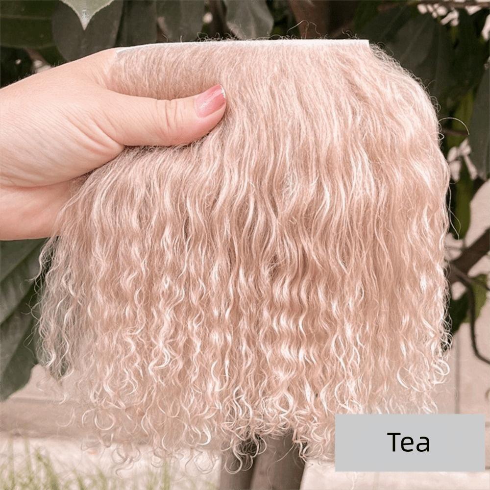 Mongolia Fur Sheepskin Wool Extensions Hair Row BJD Dolls Wigs SD Blyth Wigs Doll Toy Accessories