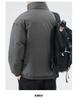 Vielseitige Herren Winter Stehkragen Baumwolljacke – Locker, Trendy, Einfarbig, Verdickt für Wärme