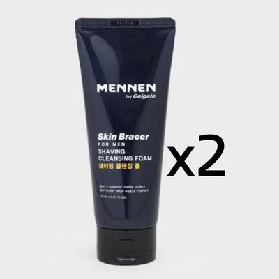 Mennen SkinBracer for Men Shaving & Cleansing Foam 150 Ml(5.07 FL.OZ.) X 2 (ea)